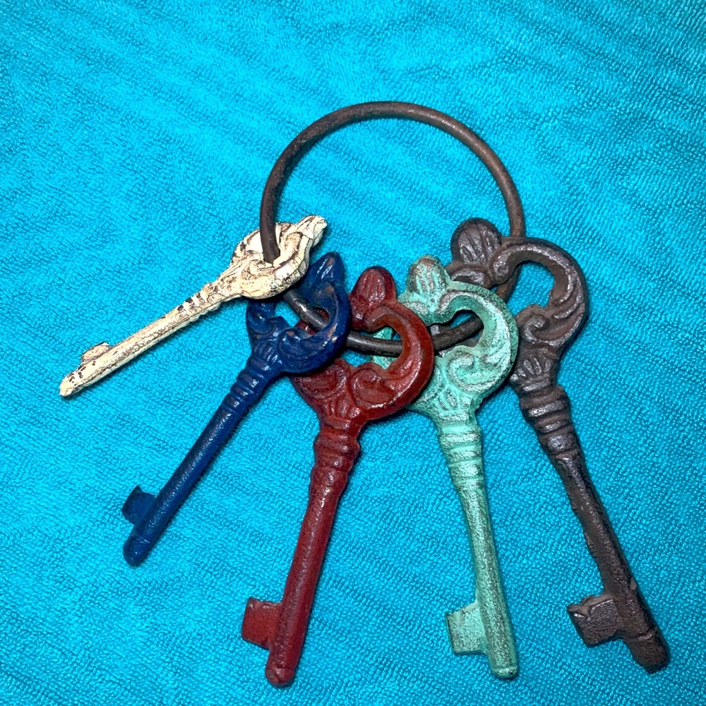 Vintage Style Cast Iron Skeleton Key Set